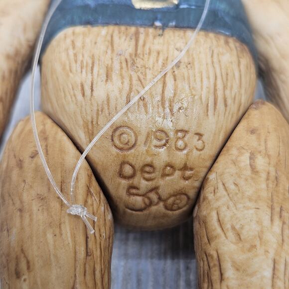 Vintage 1983 Dept 56 Bear Figurine Bow Tie Vest Articulated Arms Teddy Decor Fig - Picture 3 of 5